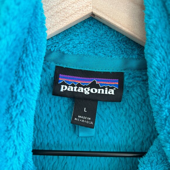 Patagonia Re-Tool Snap-T Fleece L Teal Blue Polartec Pullover Sweatshirt - Picture 7 of 8